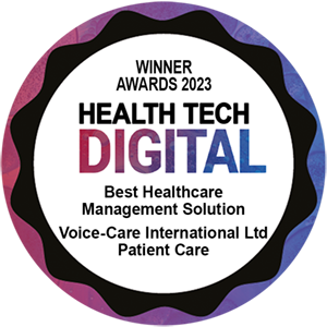 Voice-Care, winner of Health Tech Digital's 2023 Best Healhcare Management Solution