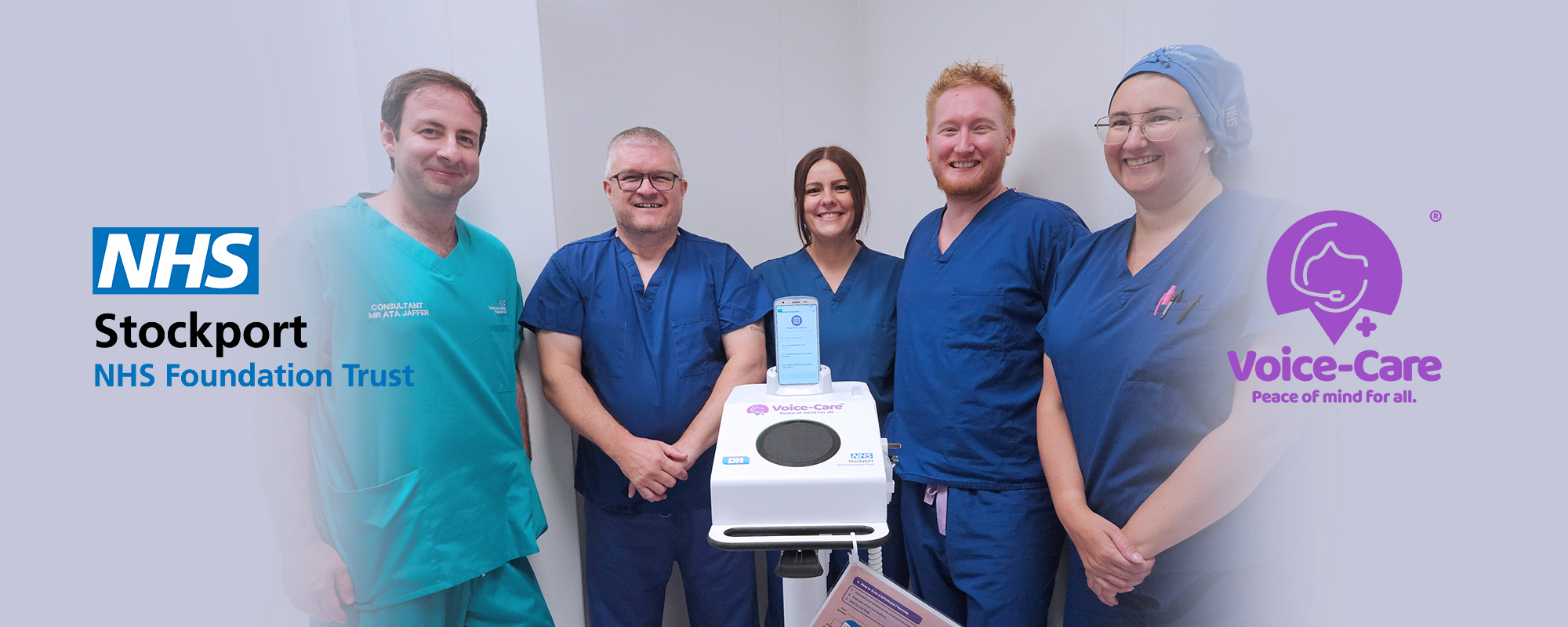 Stockport NHS Surgical Team with new Voice-Care technology