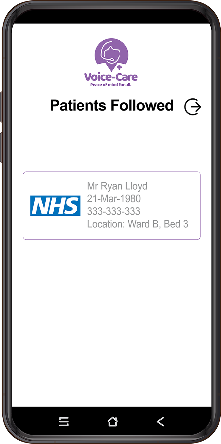 Patient Identification - Voice-Care Family App