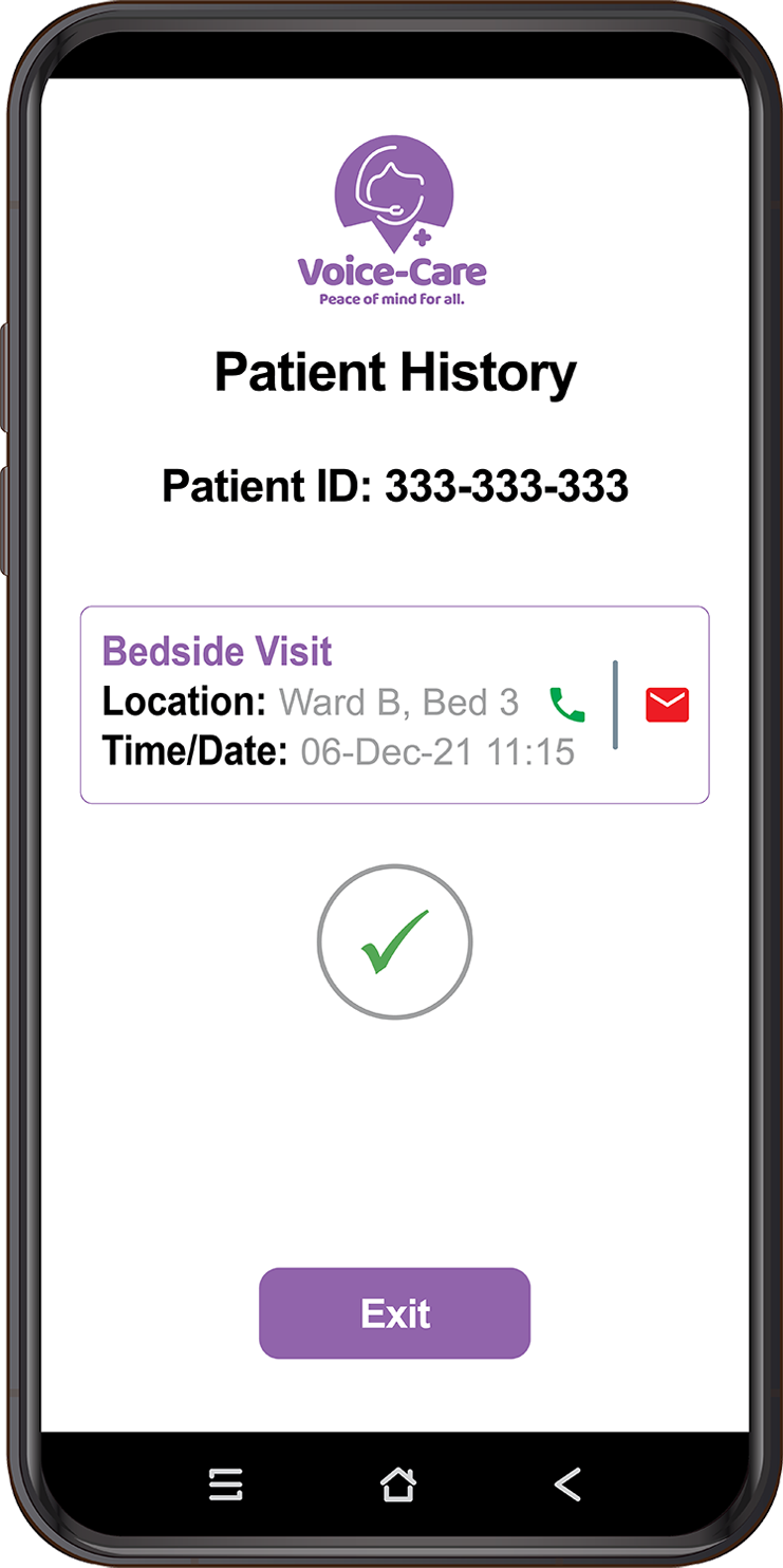 Patient History - Voice-Care Secure Mobile Family App